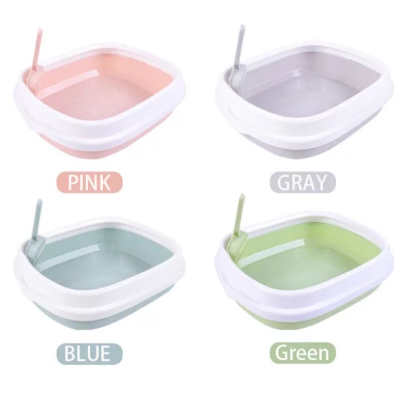 Cat Litter Box dengan Litter Scoop Cat Kitty Litter Box