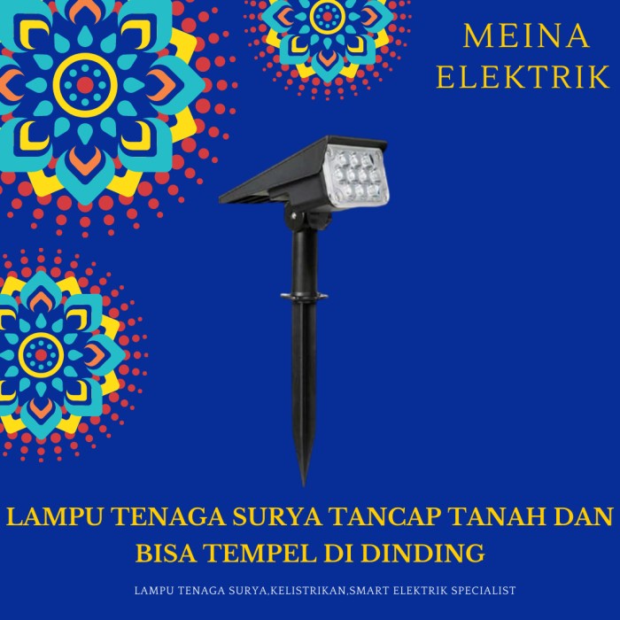 Lampu Tenaga Surya Untuk Taman Cahaya Kuning Solar Cell Solar Power