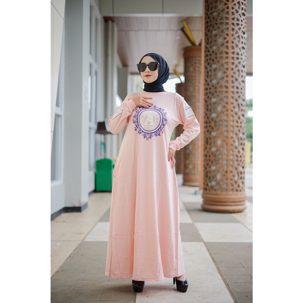 BAJU KAOS GAMIS LENGAN PANJANG WANITA MUSLIMAH TERLARIS KEKINIAN DRESS ZOLAQU BLOUSE KEKINIAN REMAJA