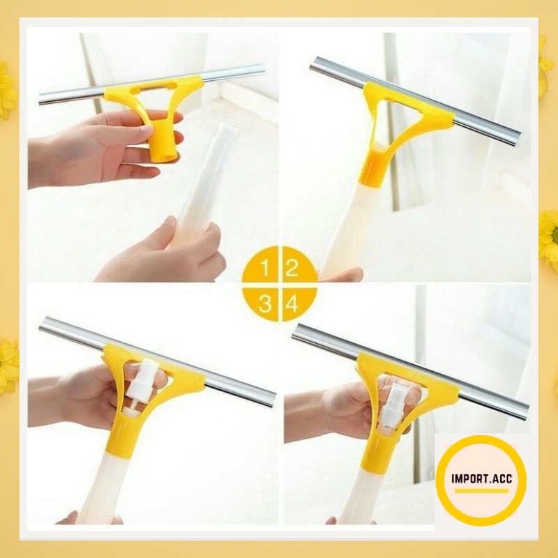 Travelmate Wiper Spray Window Cleaner 2 in 1 pembersih kaca 2 in 1 Serbaguna [import]