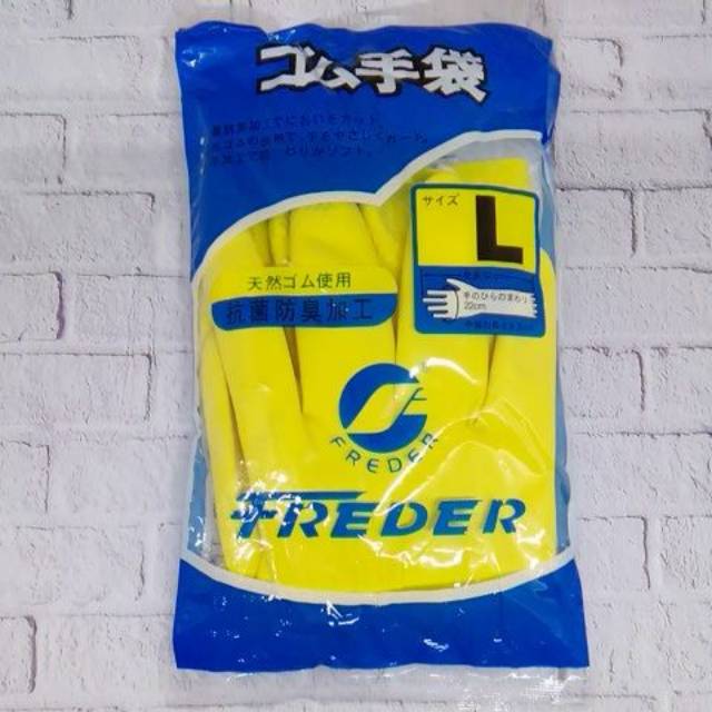 Sarung Tangan Karet / Latex Freder (size L) Sarung Tangan Cuci Piring