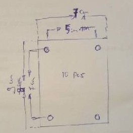 Besi Plat 5mm 70 x 90mm + 4 Lubang