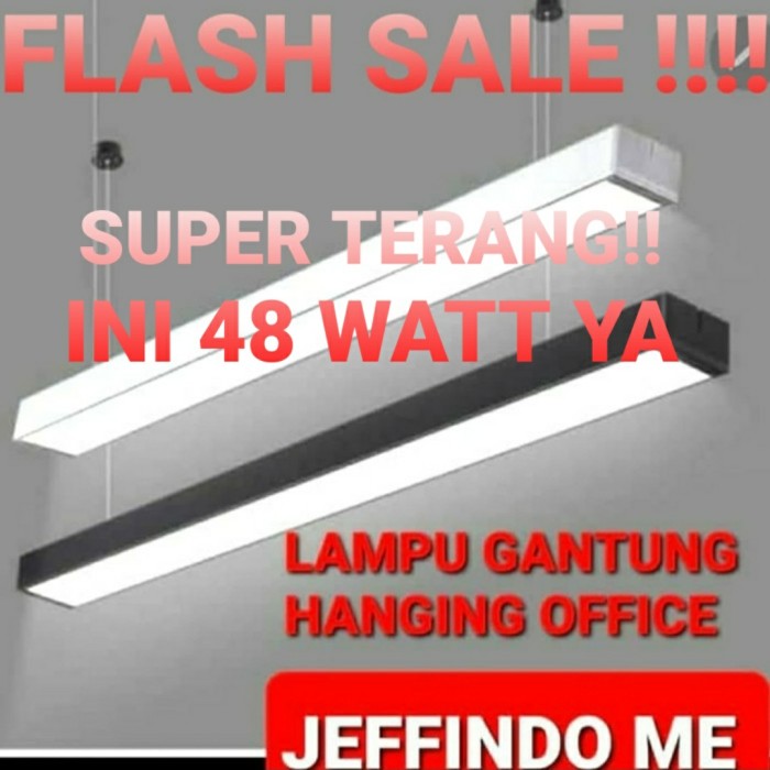 LAMPU GANTUNG LED LAMPU PLAFON LED OFFICE HANGING LAMP LAMPU PANJANG