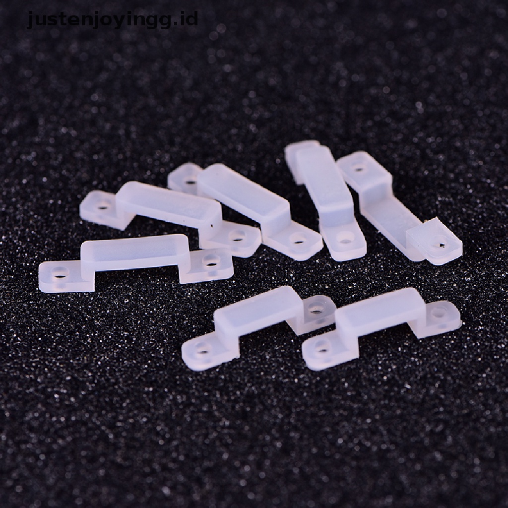 // justenjoyingg.id // 50pcs 10/14mm soft light clamp retaining clips silica gel fixer silicone clip ~