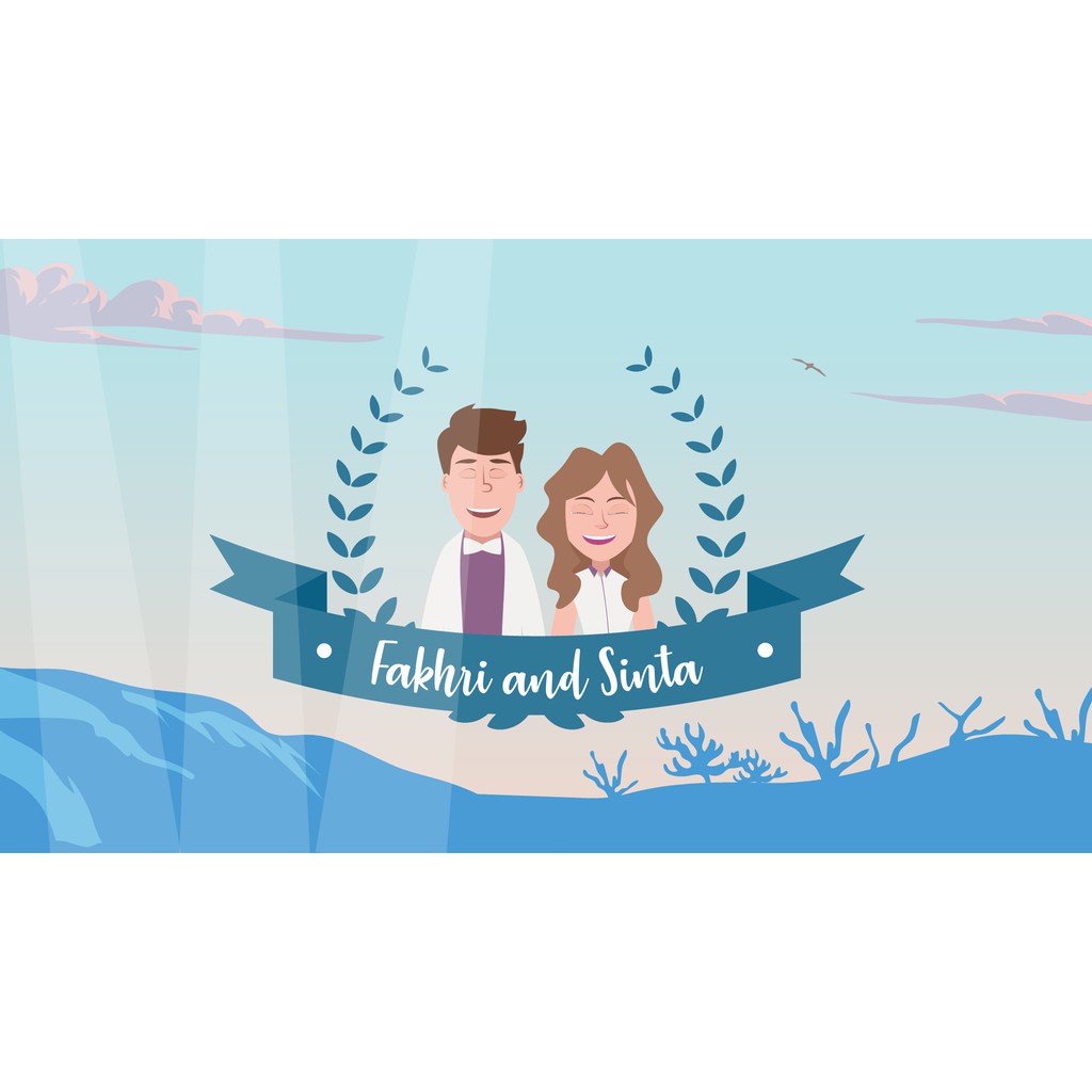 Video Undangan Pernikahan Premium Animasi [WEDDING 6]