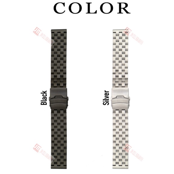 SUPER ENGINEER II Watch Strap Eggel Tempo 3 Style (Bulat) - Tali Jam Tangan 22mm Stainless Steel