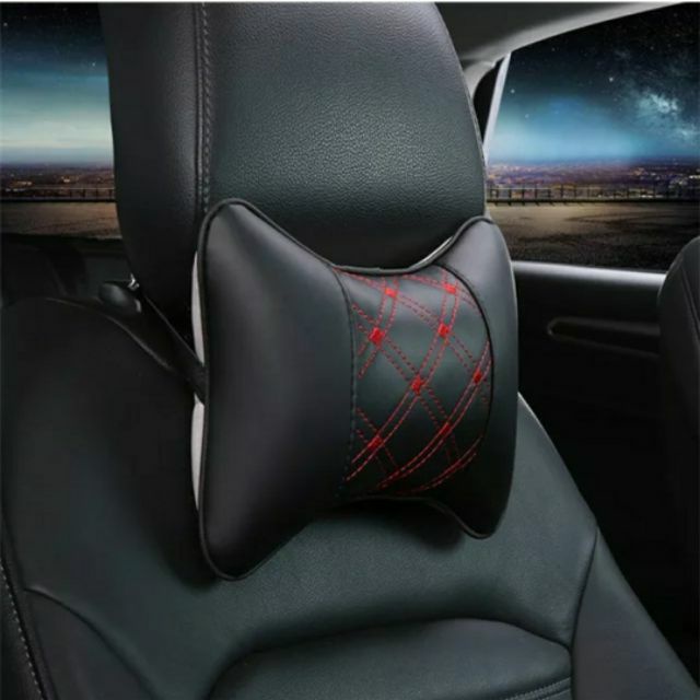 1pcs/new car headrest neck pillow Pelindung Leher Kursi Bantal Kepala Danny leather car pillow