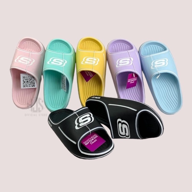 Sandal Slop Wanita Terbaru Skechers Sendal Cewek Kekinian Murah Sendal Selop Wanita Kartun