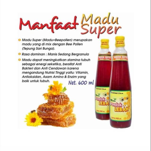 

madu super pondok lebah 600ml