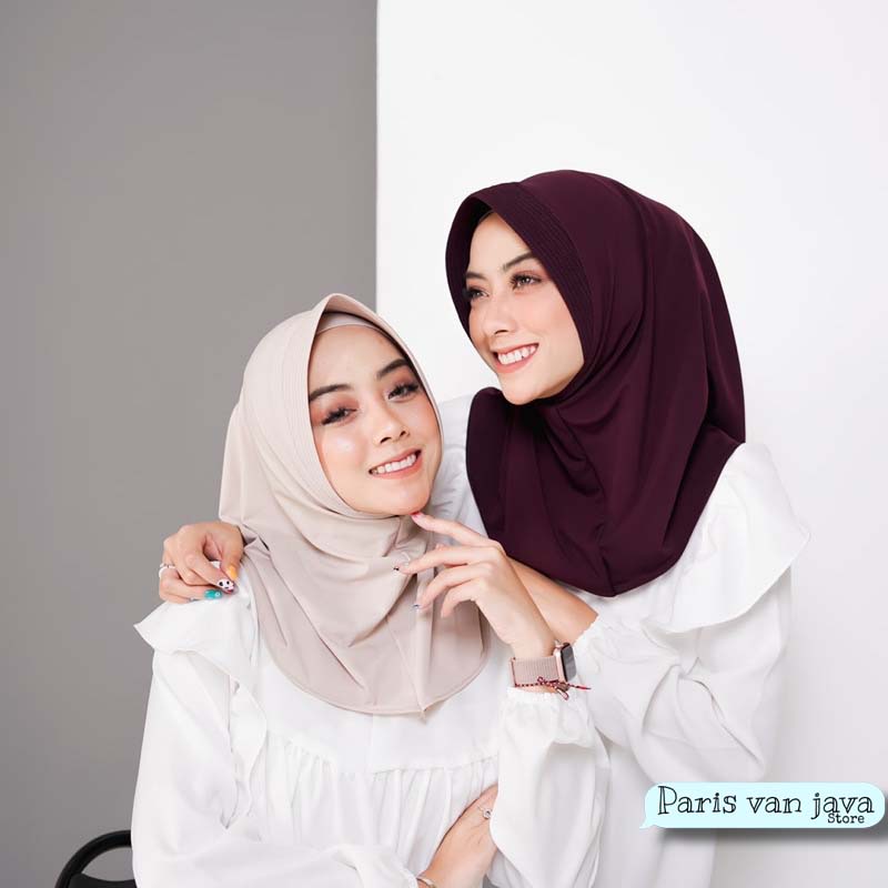 Jilbab Bergo Sport Hamidah Spandek Jersey (S) | Hijab Sport 0lahraga | Bergo Jersey