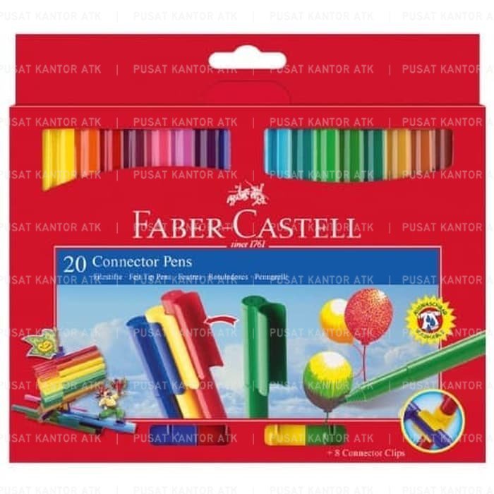 

FABER Connector Pen Faber Castell 11200A 20 Warna Colours Spidol Craft Pewarna Mewarnai