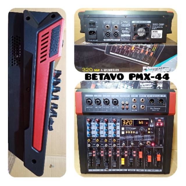 POWER MIXER 4 CHANNEL BETAVO PMX 44 PROFESIONAL DIGITAL EFFECT