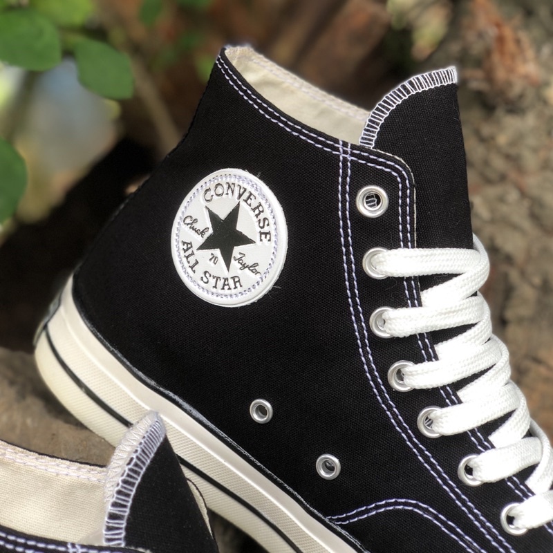 ( PROMO BAYAR DI TEMPAT ) Sepatu Converse 70s High Black White Pria Wanita