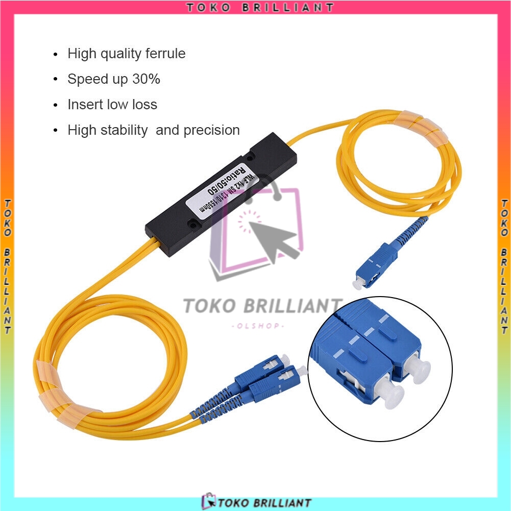 [Bisa Bayar dilokasi] SC Kabel Fiber Optik Splitter 1: 2