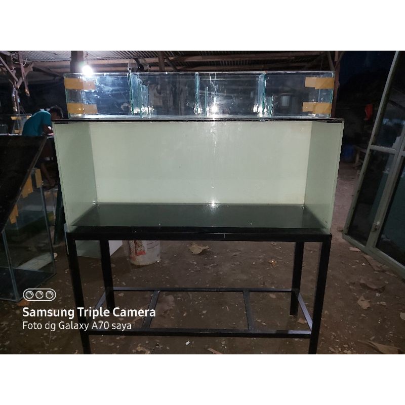 aquarium 120x50x50 full 8mili + rak holo +top filter