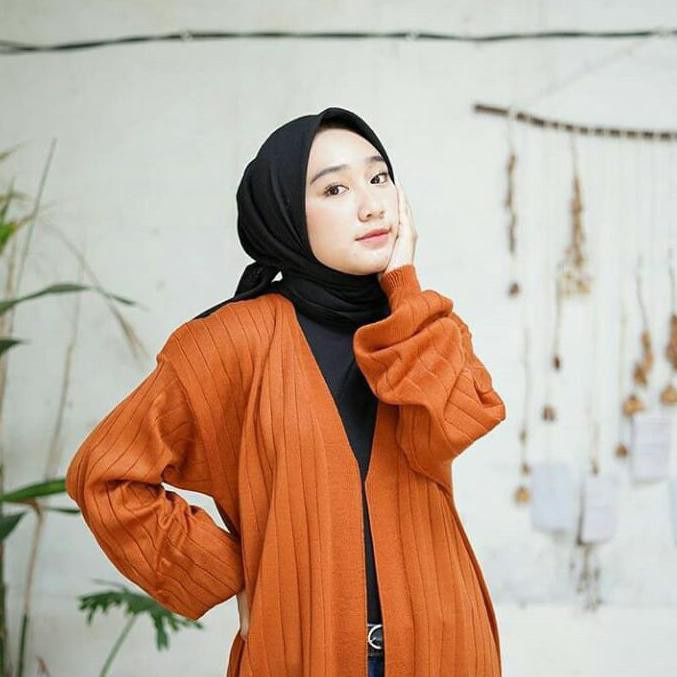 REVITA LONG CARDIGAN RAJUT PREMIUM/OUTHER/OOTD STANDAR LEMBUT/LENGAN BALON/KNITTED CARDY/KARDIGAN/PAKAIAN WANITA