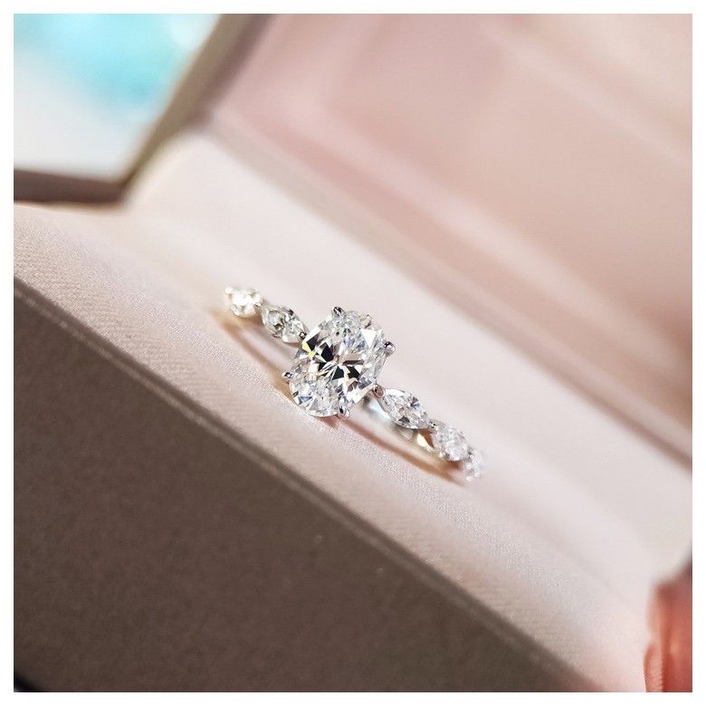 Cincin Sterling Silver 925 Dengan Cubic Zirconia Untuk Wanita