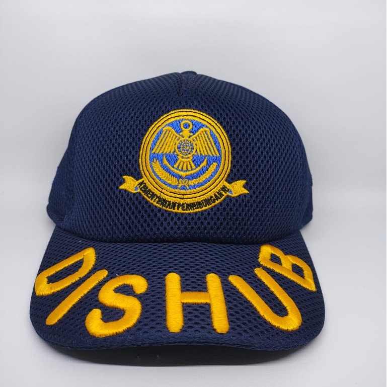 Topi Dishub / Topi Dinas Perhubungan / Topi Perhubungan Full Bordir / Topi Lapngan Dishub / Dishub/A