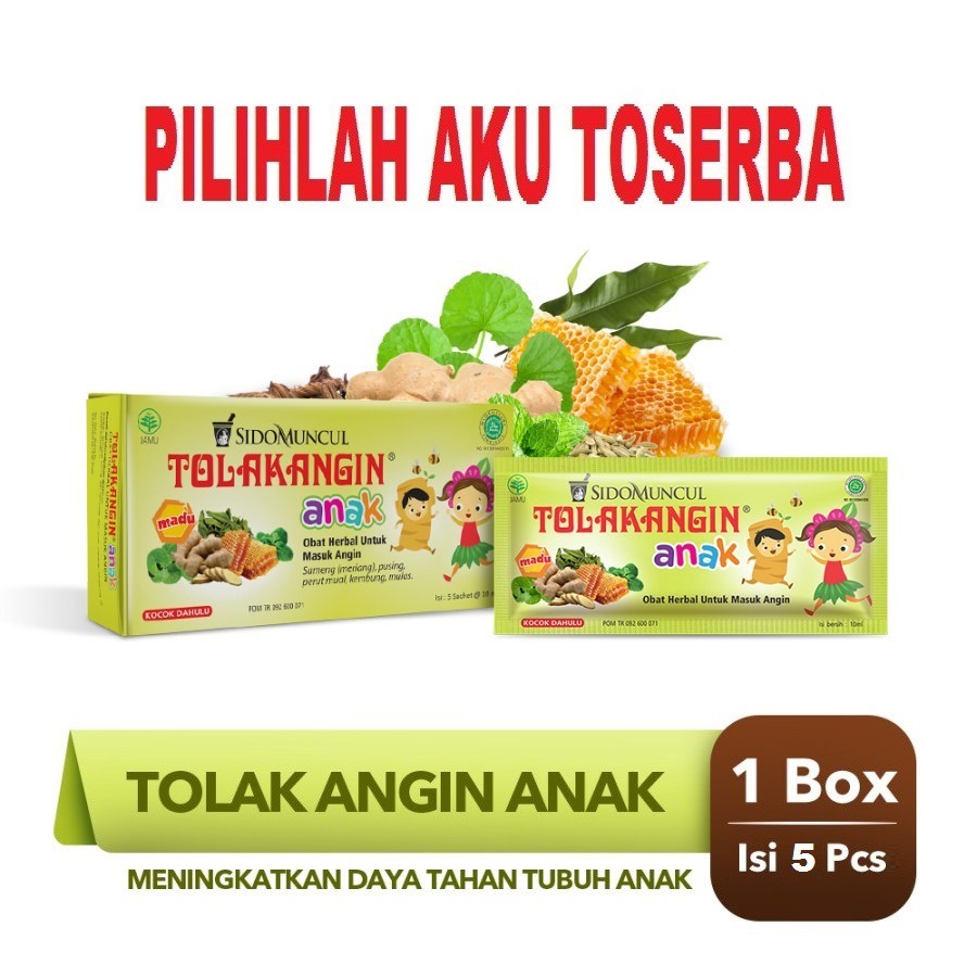 TOLAK ANGIN CAIR ANAK SIDOMUNCUL ISI 5 SACHET - ( HARGA 1 BOX )