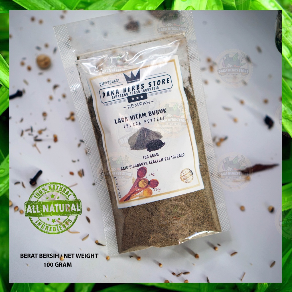 

Lada Hitam Bubuk murni tanpa campuran (100 gram)