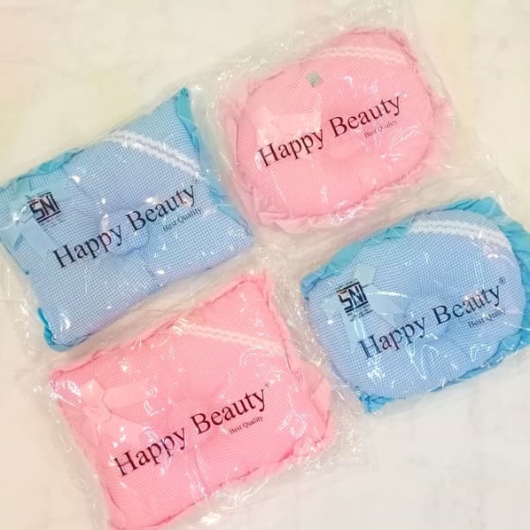 Bantal Peang kotak / oval renda katun Happy Beauty