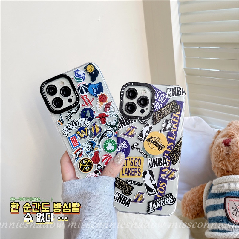 Soft Case Tpu Motif NBA Lakers Untuk IPhone 11 13 12 Pro Max 7 8 Plus XR X XS Max 6 6s Plus SE 2020