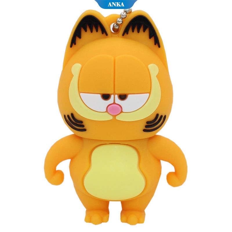 Kartun Kreatif Kepribadian Boneka Garfield U Disk 8 GB/16 GB Lucu Gantungan Kunci Ponsel Komputer Penggunaan Ganda