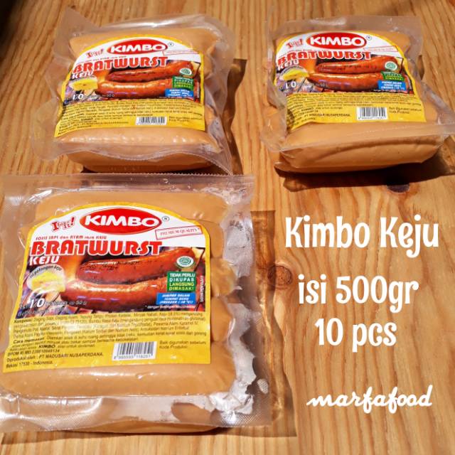 

Sosis kimbo keju, ori dan lada hitam 500gr 10 pcs