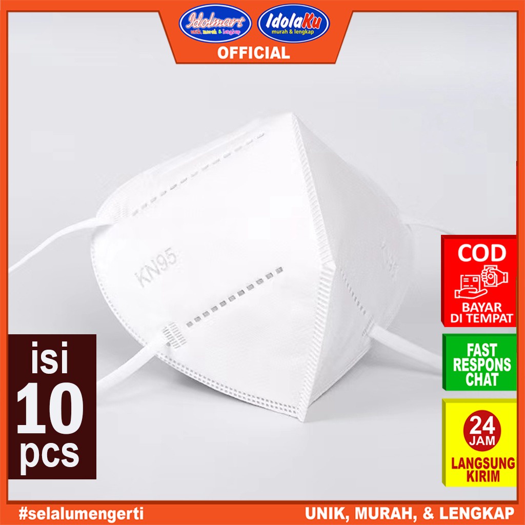 IDOLMART Masker KN95 Isi 10pcs Sachet Surabaya