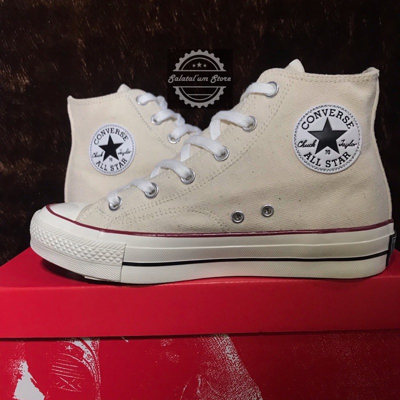 CONVERSE 70S HIGH BROKEN WHITE OFF WHITE GREAT ORIGINAL (BISA COD)