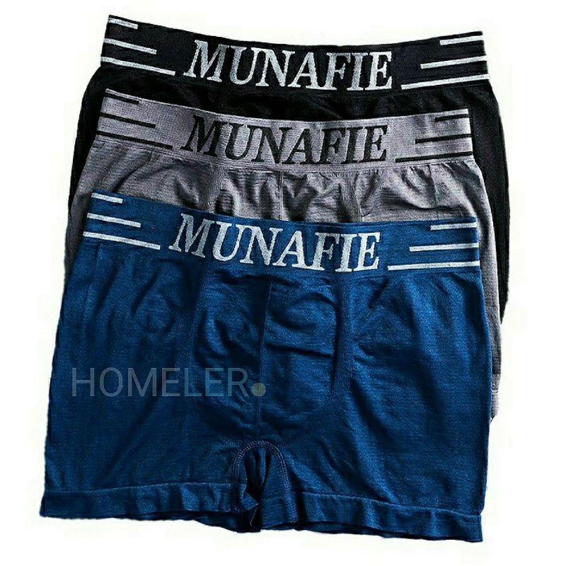 Celana Dalam Pria (3 Pcs) / Celana Dalam Boxer Pria Munafie / Cd Boxer Pria