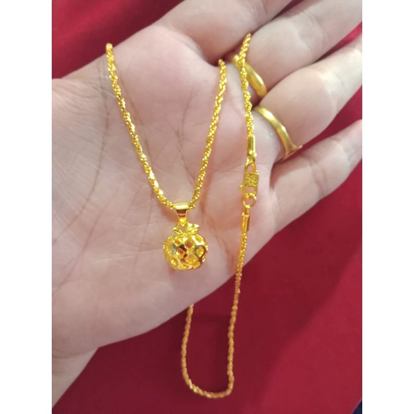 kalung tambang apel anak dan dewasa lapis emas 24k