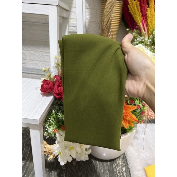 selendang sifon cref warna buah naga-Hijau loloh
