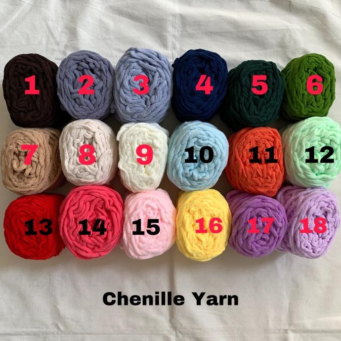 (:(:(:(] Benang Rajut Chenille / Chenille Yarn / Benang Rajut [No 11-18]