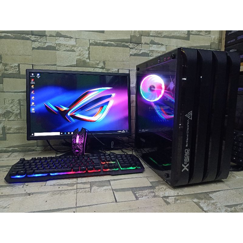 Pc gaming  core i5 4570 Ram 8 Gb SSD 256 Gb LED 20 inch  siap pakai