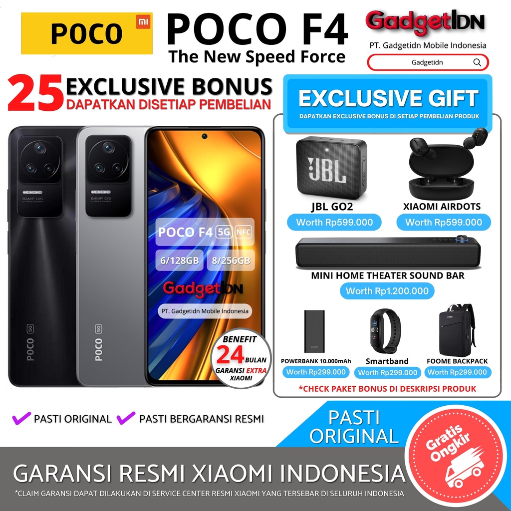 poco f4 5g 8 256gb 6 128gb garansi resmi xiaomi