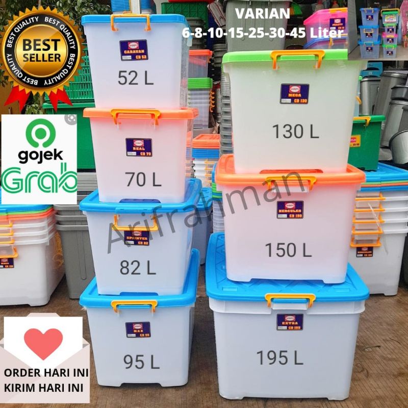 SHINPO - THE REAL MASTER OF CONTAINER BOX 30-45-52-60-70-82-95-130-150-195 Liter (khusus ekspedisi)