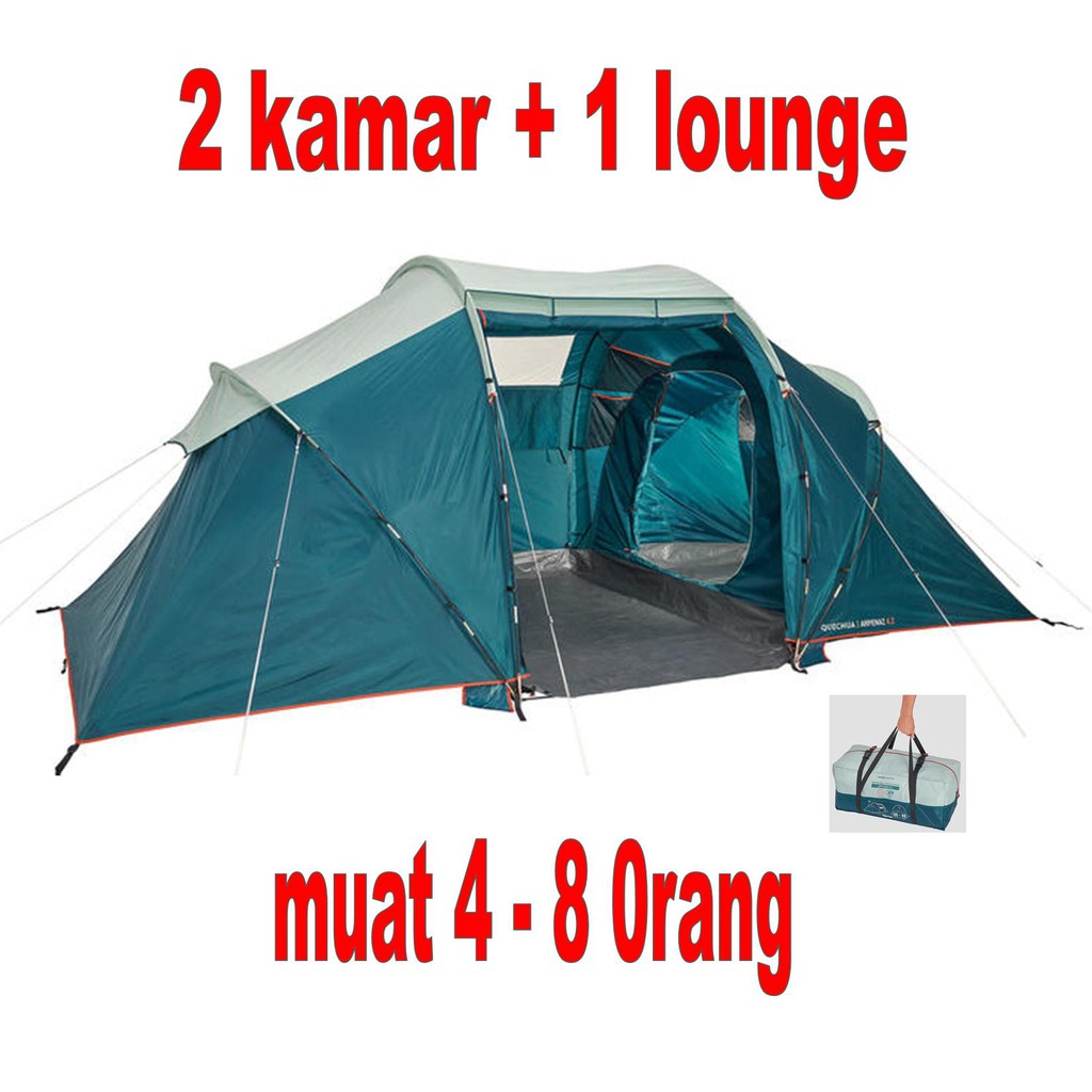 Tenda Camping Tent Kemping 4 8 Orang people Big size Kapasitas Besar jumbo Anti Bocor Double Layer