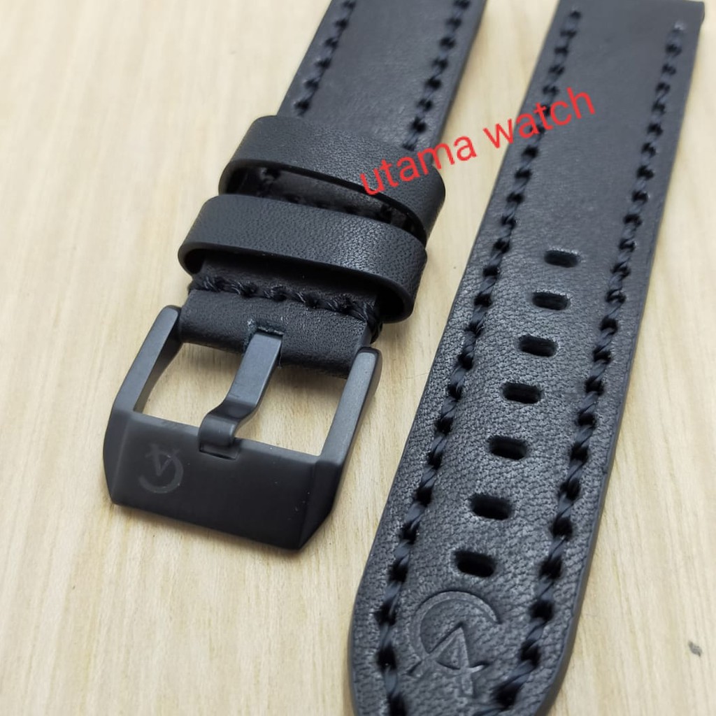 Tali/Strap  Jam Tangan  Alexandra Christie 22MM 24MM Strap Leather AC Hitam Coklat