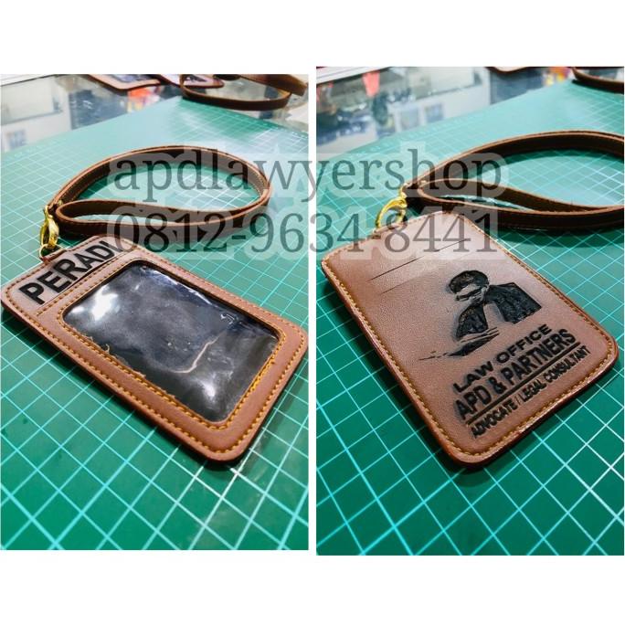 

Office & Stationery | Document Organizer | Name Tag Id Card Tali Coklat Kulit Peradi Plus Custom Logo Premium | Best Seller