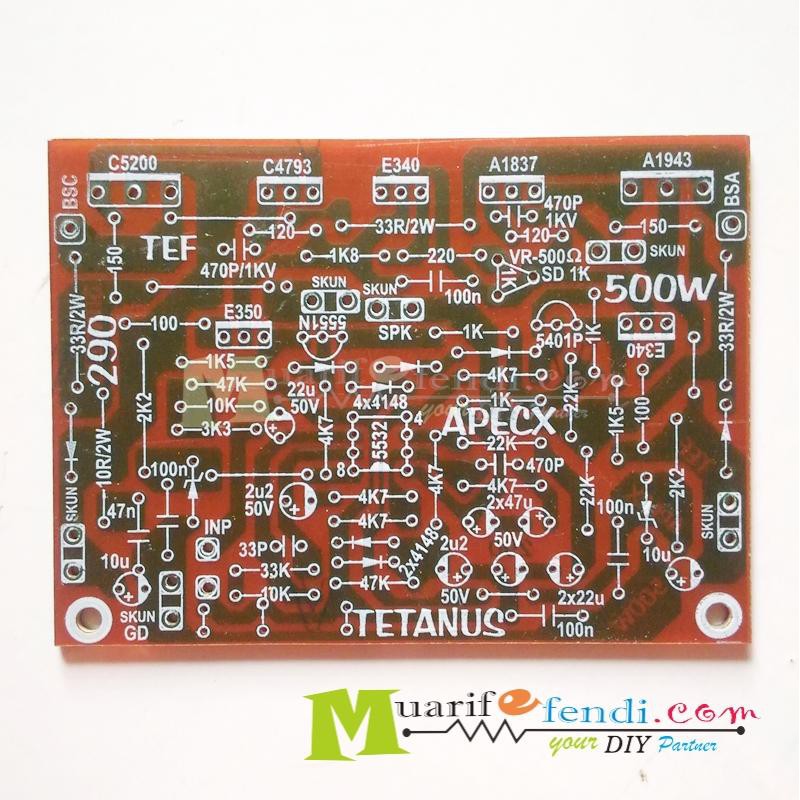 PCB Power Amplifier 500Watt APEX TEF TETANUS