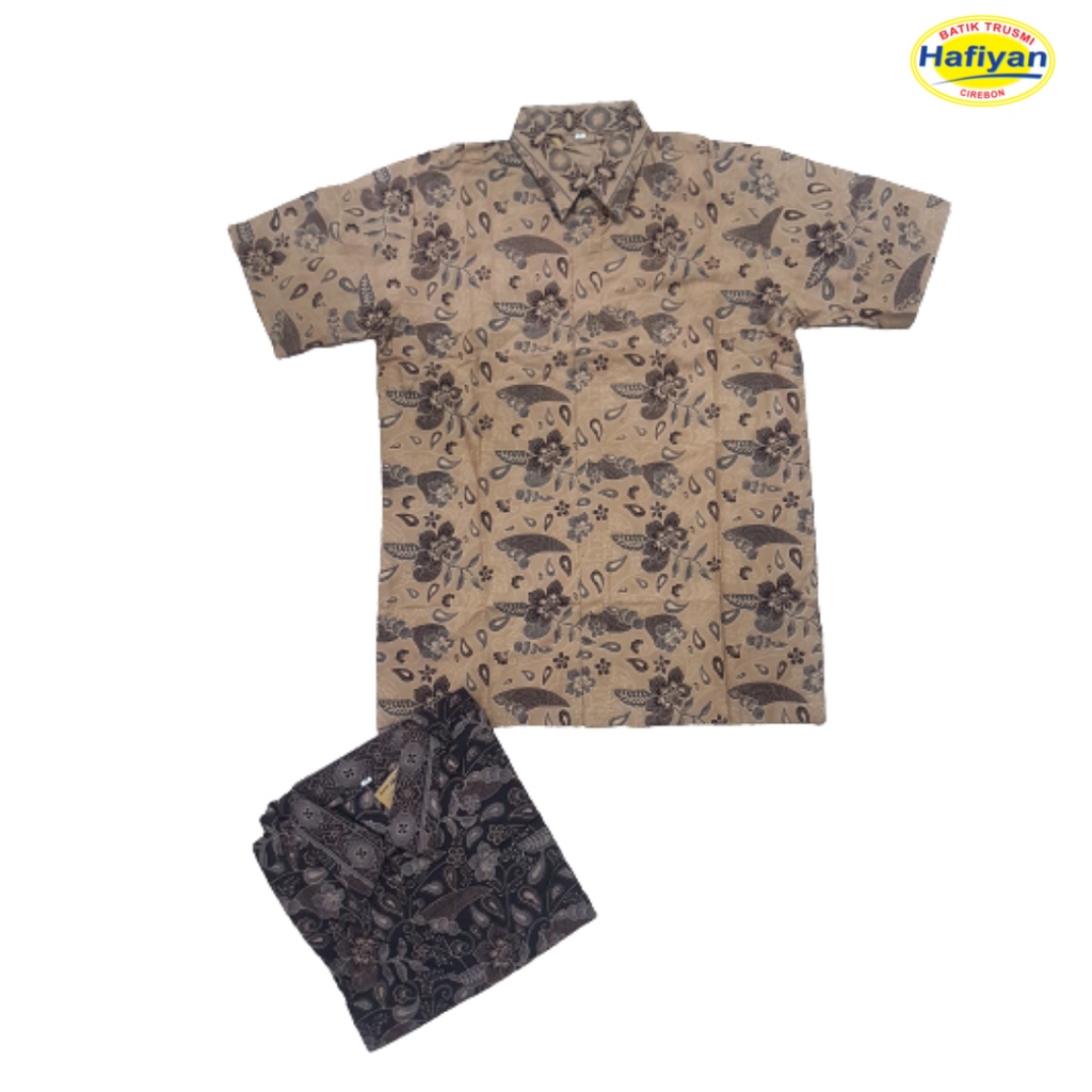 BATIK TRUSMI HAFIYAN TERMURAH HEM BATIK LENGAN PENDEK LAWASAN KEMEJA BATIK PREMIUM MEGA MENDUNG BATI