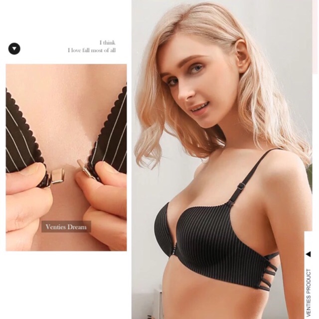 BRA KAIT DEPAN BACKLESS SEKSI BH PUSH UP TANPA KAWAT PREMIUM IMPOR