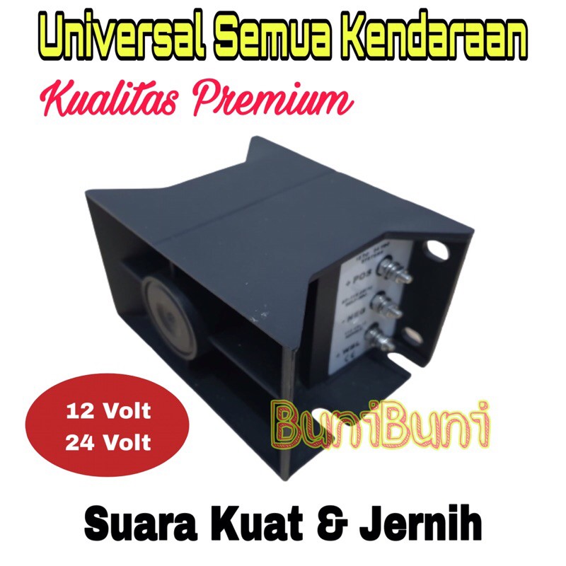 Klakson Mundur / Atret - Back Horn Buzzer - Alarm Mundur Mobil &amp; Truk 3 Suara 12V 24V Original