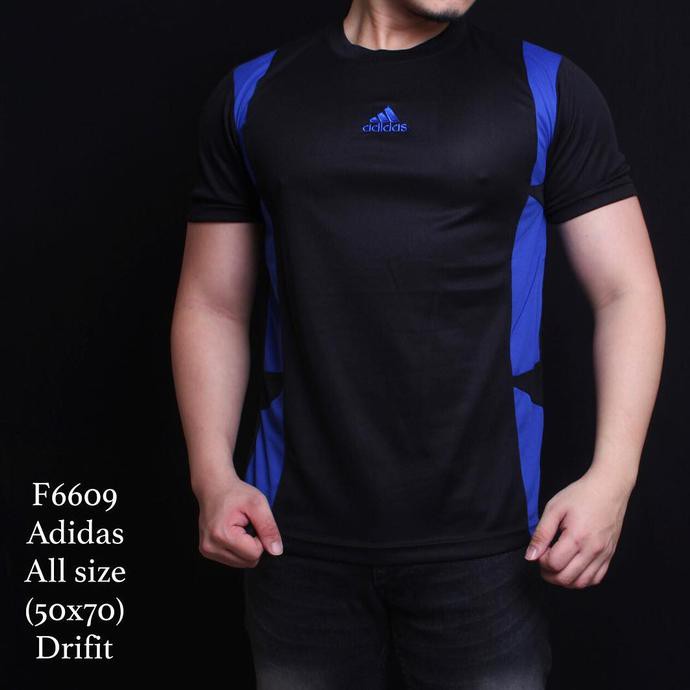 Super Sale kaos tshirt sport pria adidas hitam biru Murah Banget
