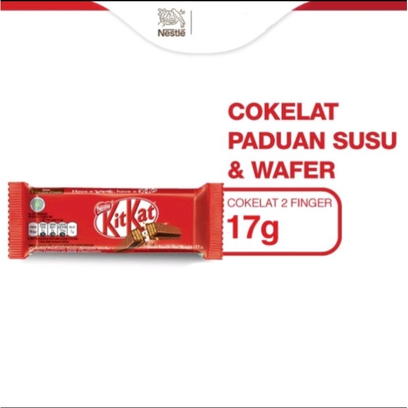 

Nestle KitKat Coklat Wafer 2 Fingers Original 17g