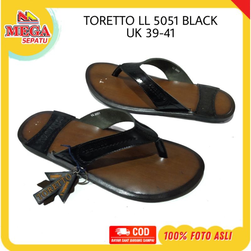 SANDAL PRIA MODEL JEPIT MERK TORETTO LL 5051 BLACK