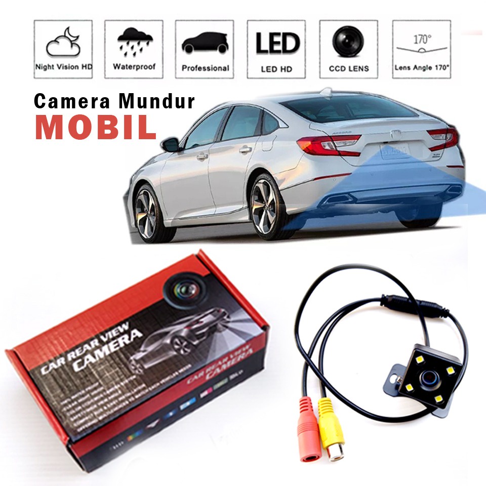 Kamera Mundur Parkir Mobil CCD 4LED Kamera Belakang CarRearview Camera