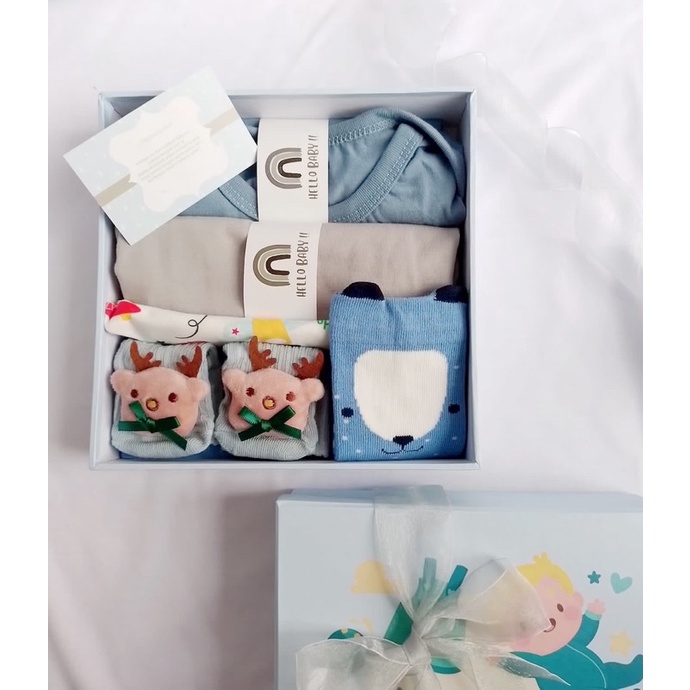 Kado bayi/Gift set hadiah lahiran bayi cewek cowok/paket kado bayi lucu murah lengkap SNI/Kado bayi exclusive Mini box