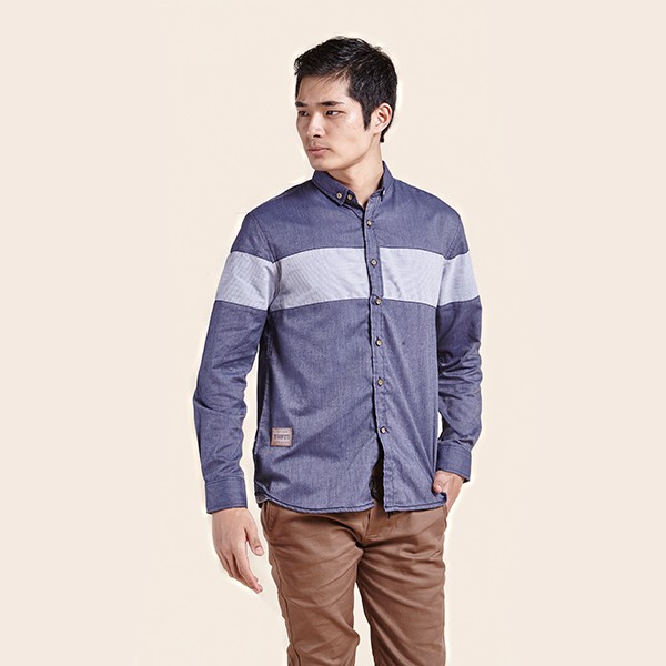 Dijual Kemeja L/S Biru Muda by RAF (07901445) Diskon